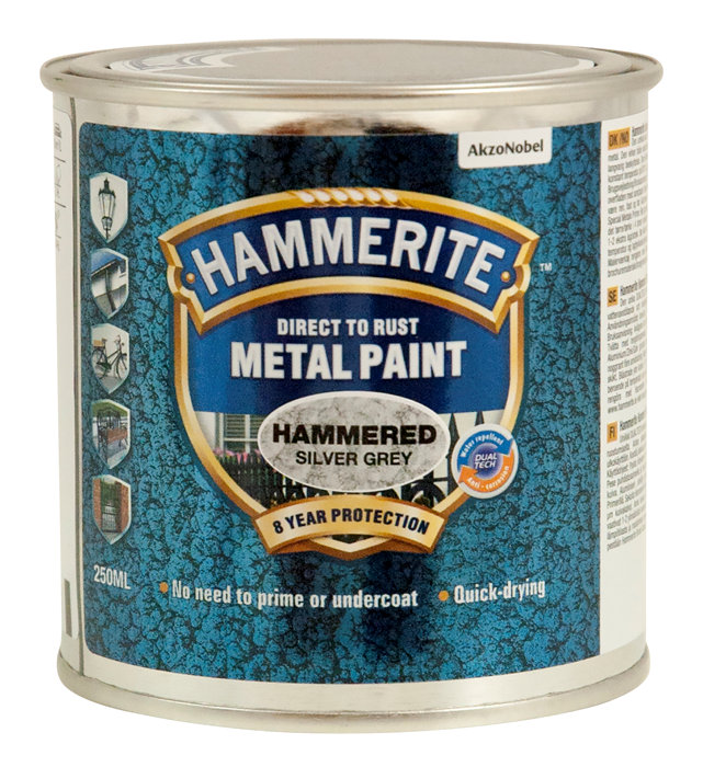 Hammerite metalmaling sølv hammereffekt 250 ml